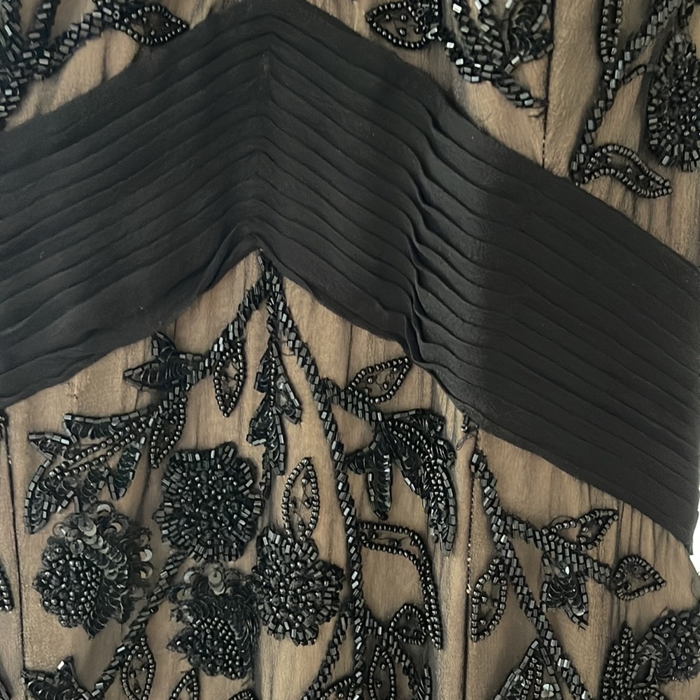 Evening Women Wedding Guest gown Dress Maxi Sequence Black Size Small - Picture 4 of 11